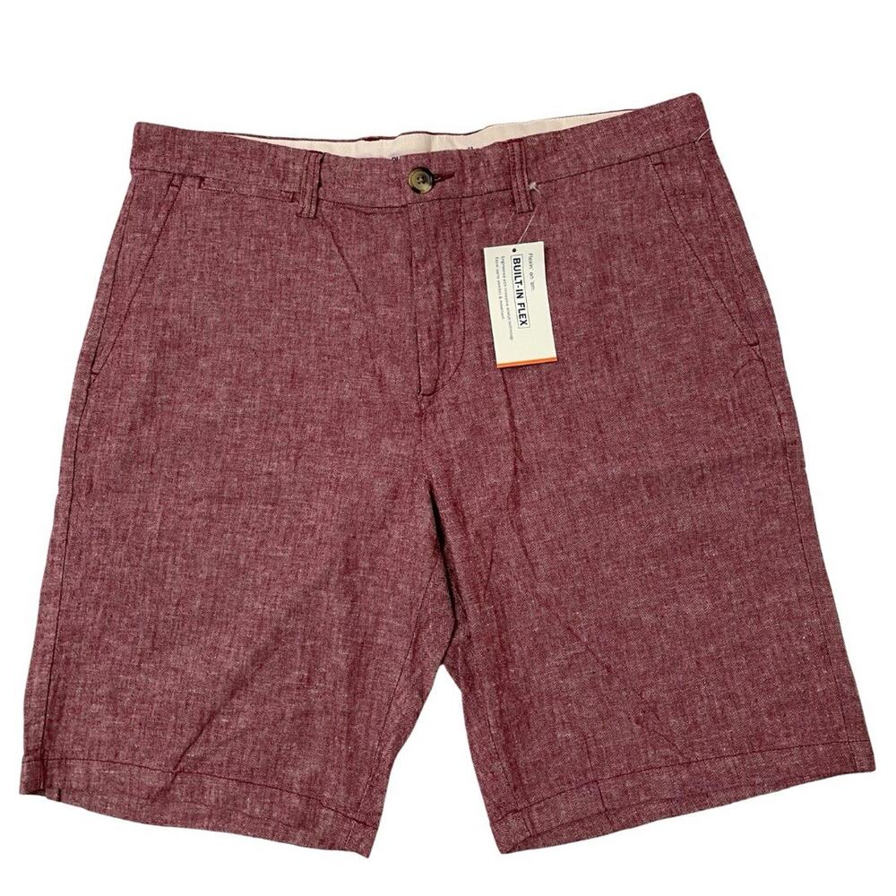 Old Navy Red Flat Front Shorts Tailored Casual Style